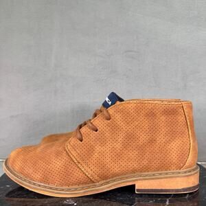 Nautica Little Boys Chukka Boot Tan Perforated Lace Up Size 4 US